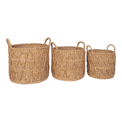 Mand zeegras naturel set van 3
