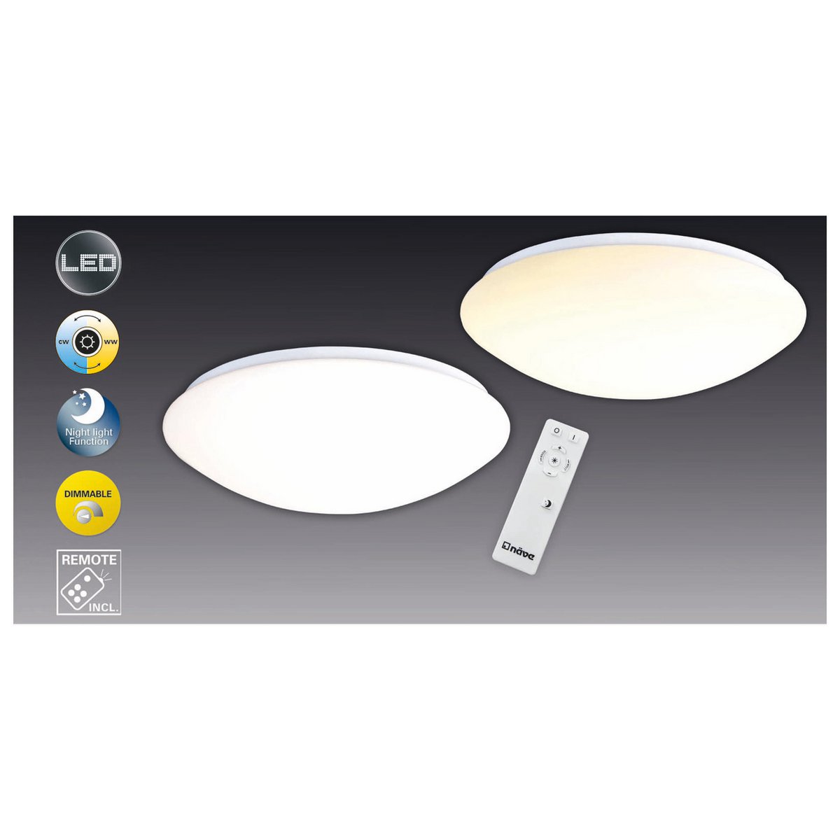 LED ceiling light "Bern" D: 35 cm