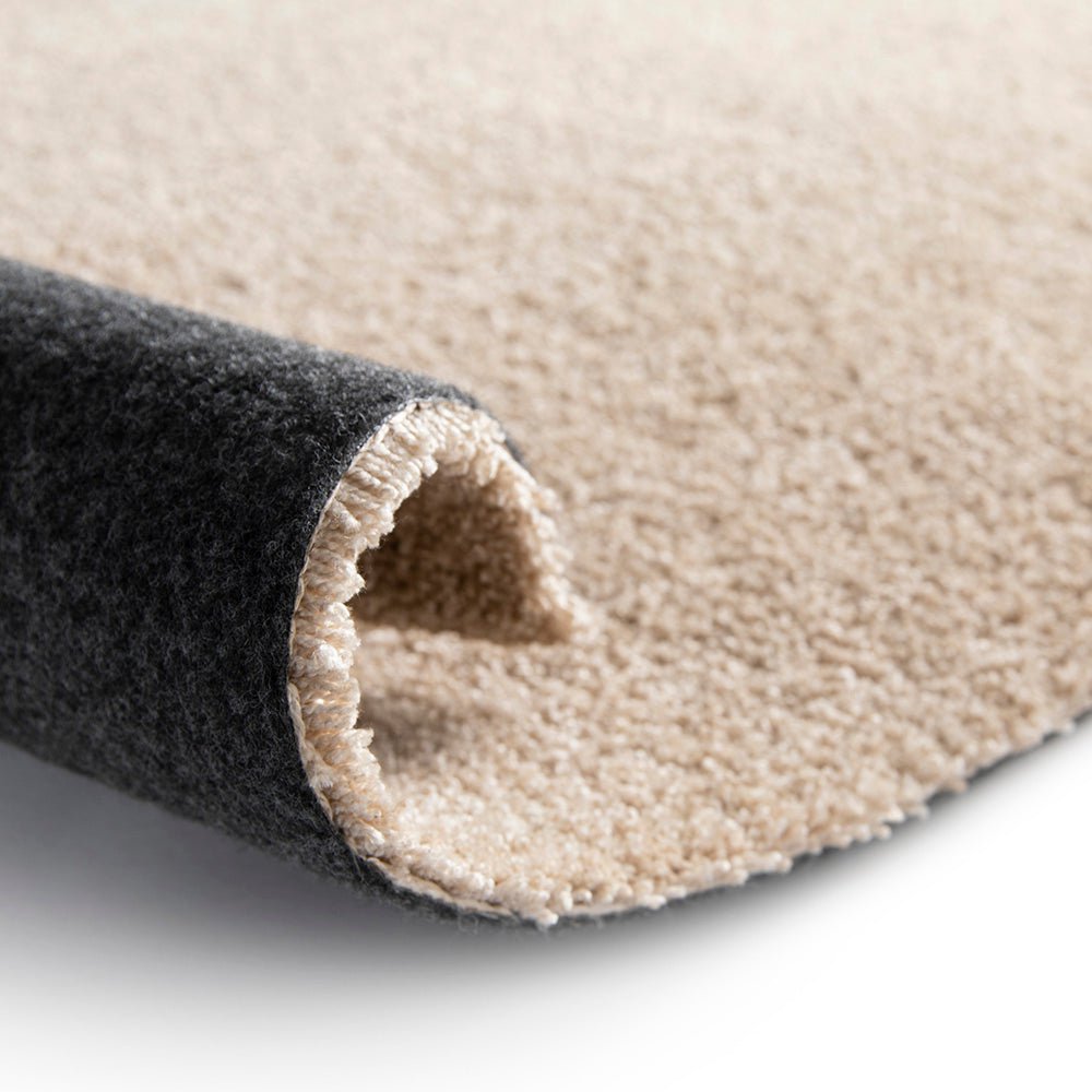 Vloerkleed 160x230 cm zandbeige machinewasbaar
