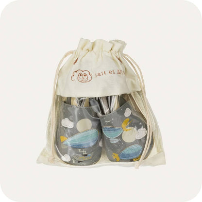 Babyslofjes leer suède zool 0-6 mnd