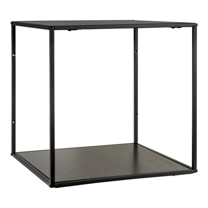 Wandplank 36x36x36 cm staal zwart