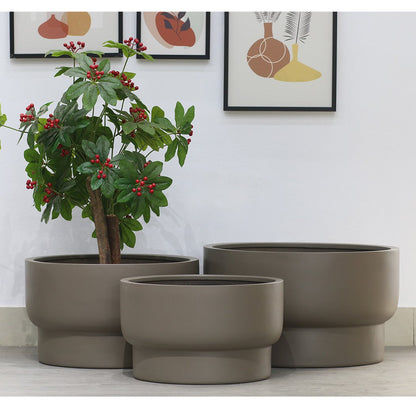 Plantenpot Ø54 cm taupe fiberstone