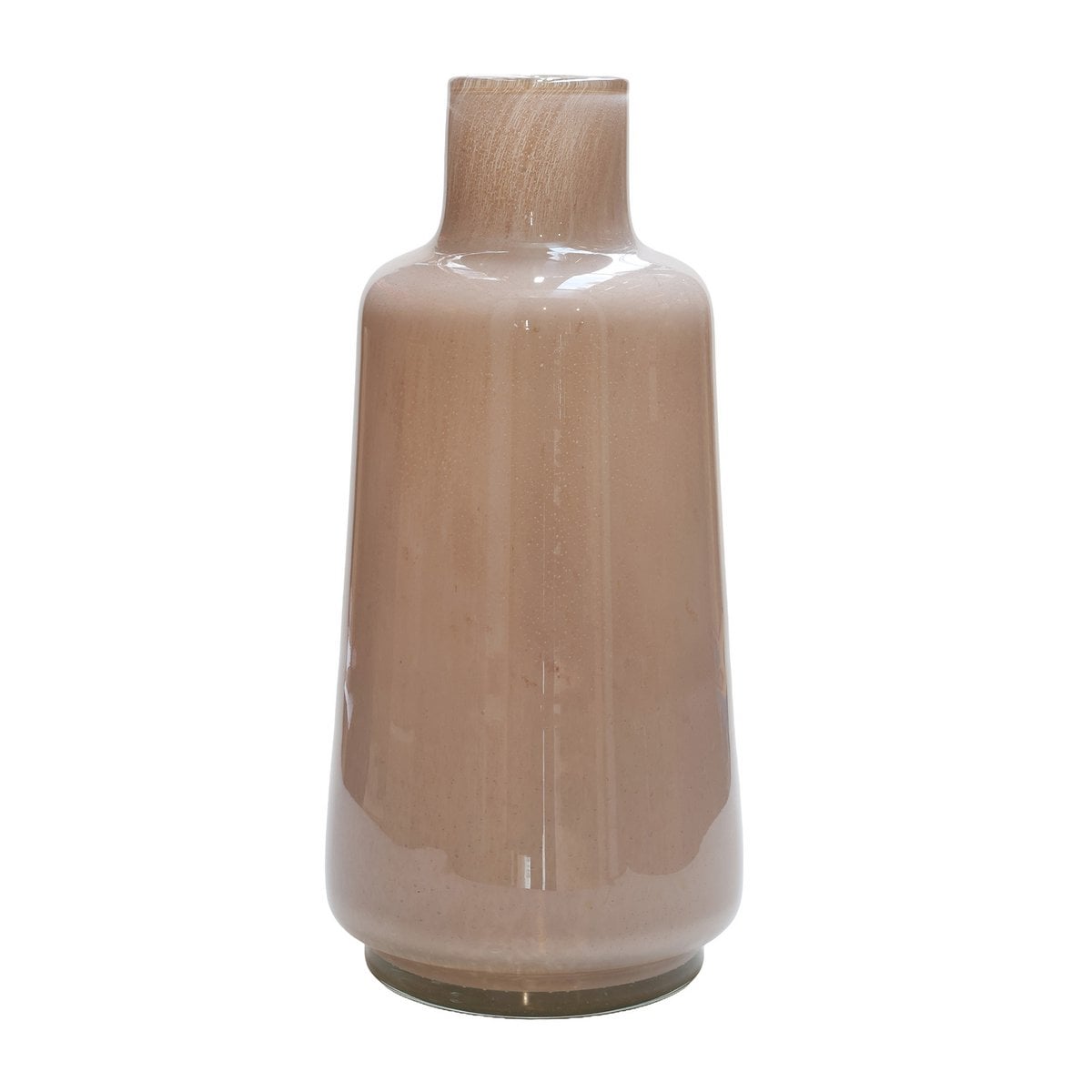 Vaas 35 cm diameter 18 cm glas ivory