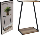 Plantenstandaard 50 cm metaal hout Z-vorm