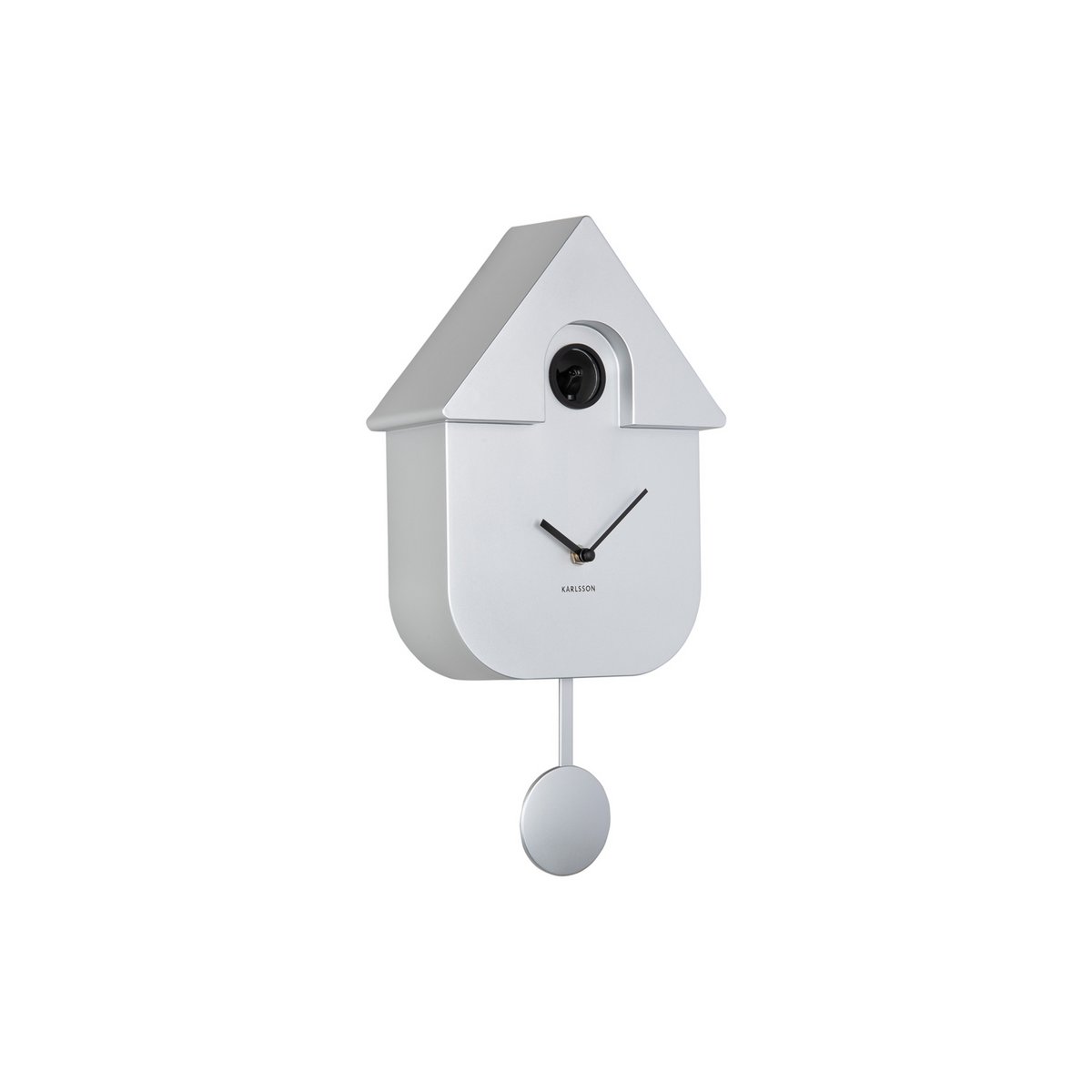 Wandklok koekoek 41x22 cm zilver plastic
