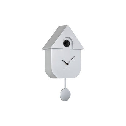 Wandklok koekoek 41x22 cm zilver plastic
