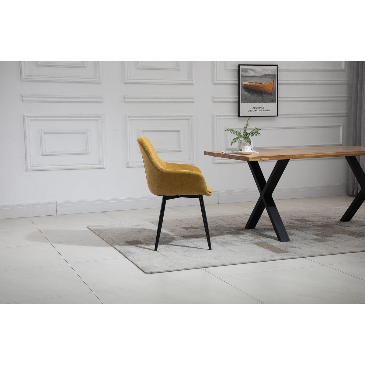 Fauteuil geel set van 2