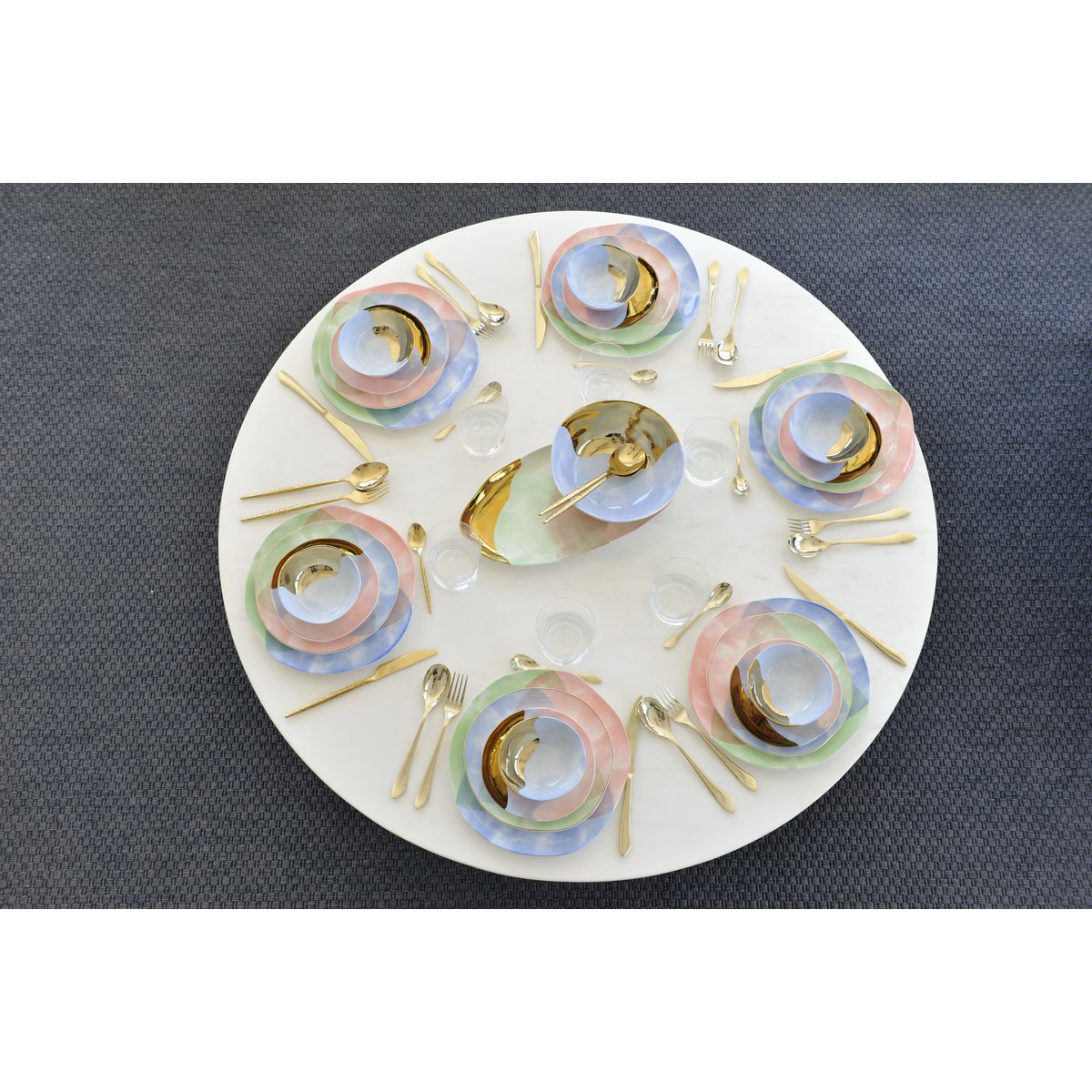 Tricolor-paradise bread plate