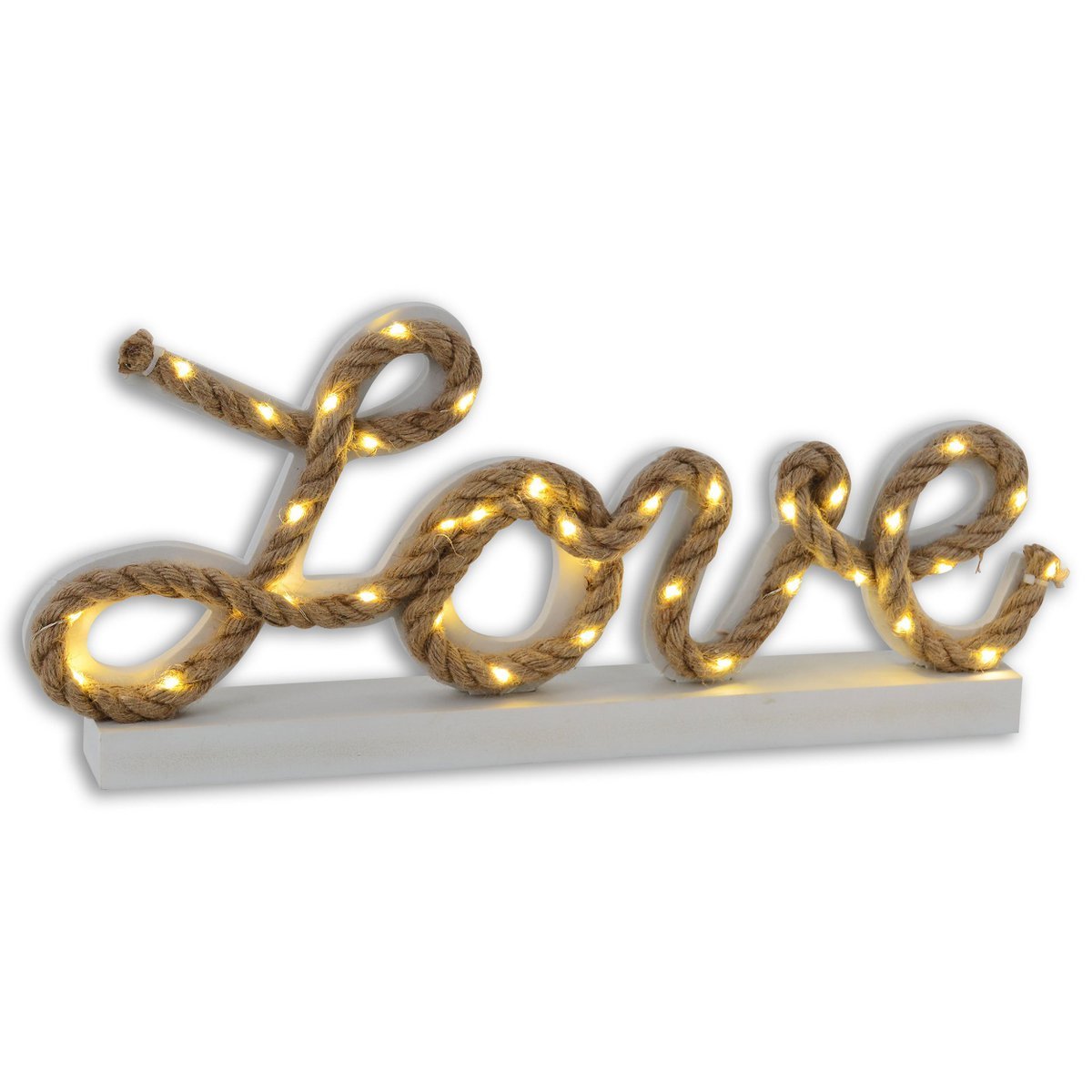 Tafellamp Love 45x5x20 cm metaal textiel plastic beige