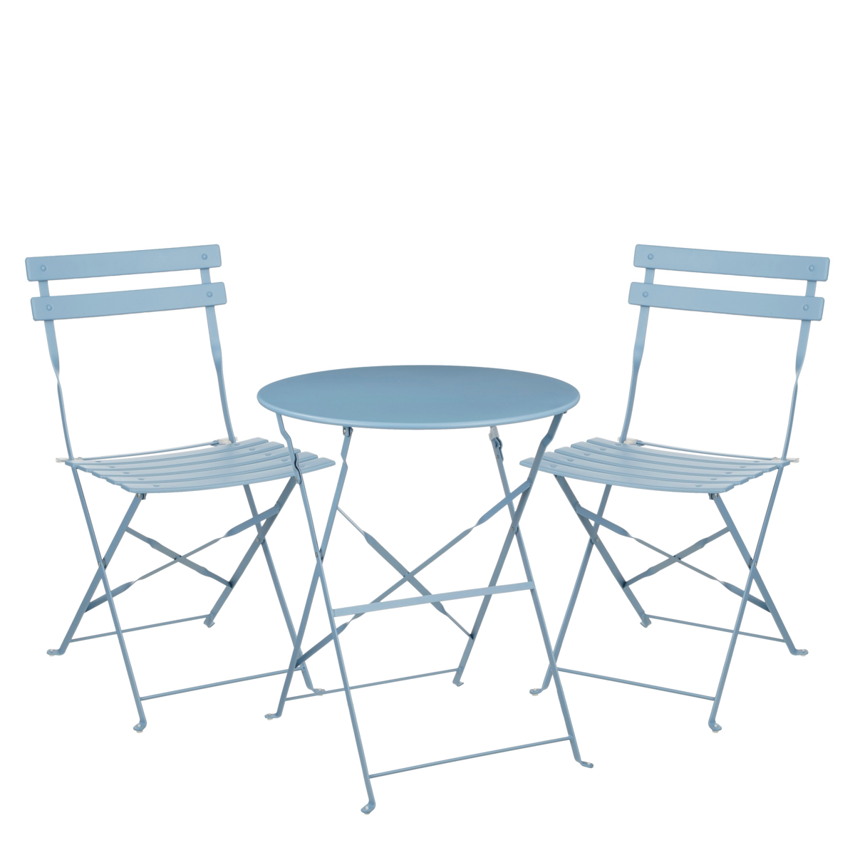 Laurence Bistroset Set Van 3 Metaal Lichtblauw Buiten