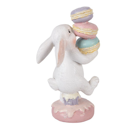 Decoration Figurine Rabbit 8x6x14 cm White Plastic