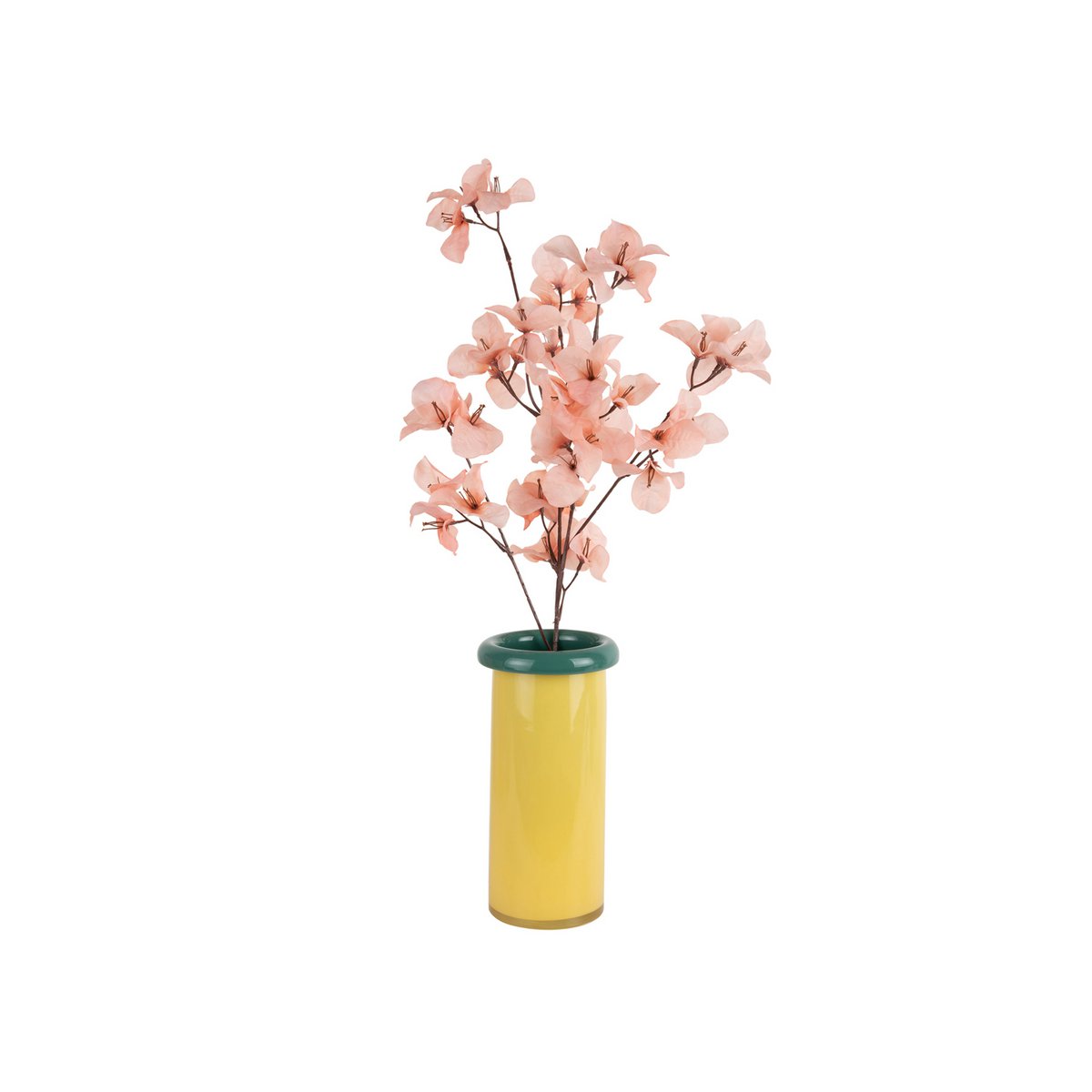 Vaas glas groen 12x12x24 cm