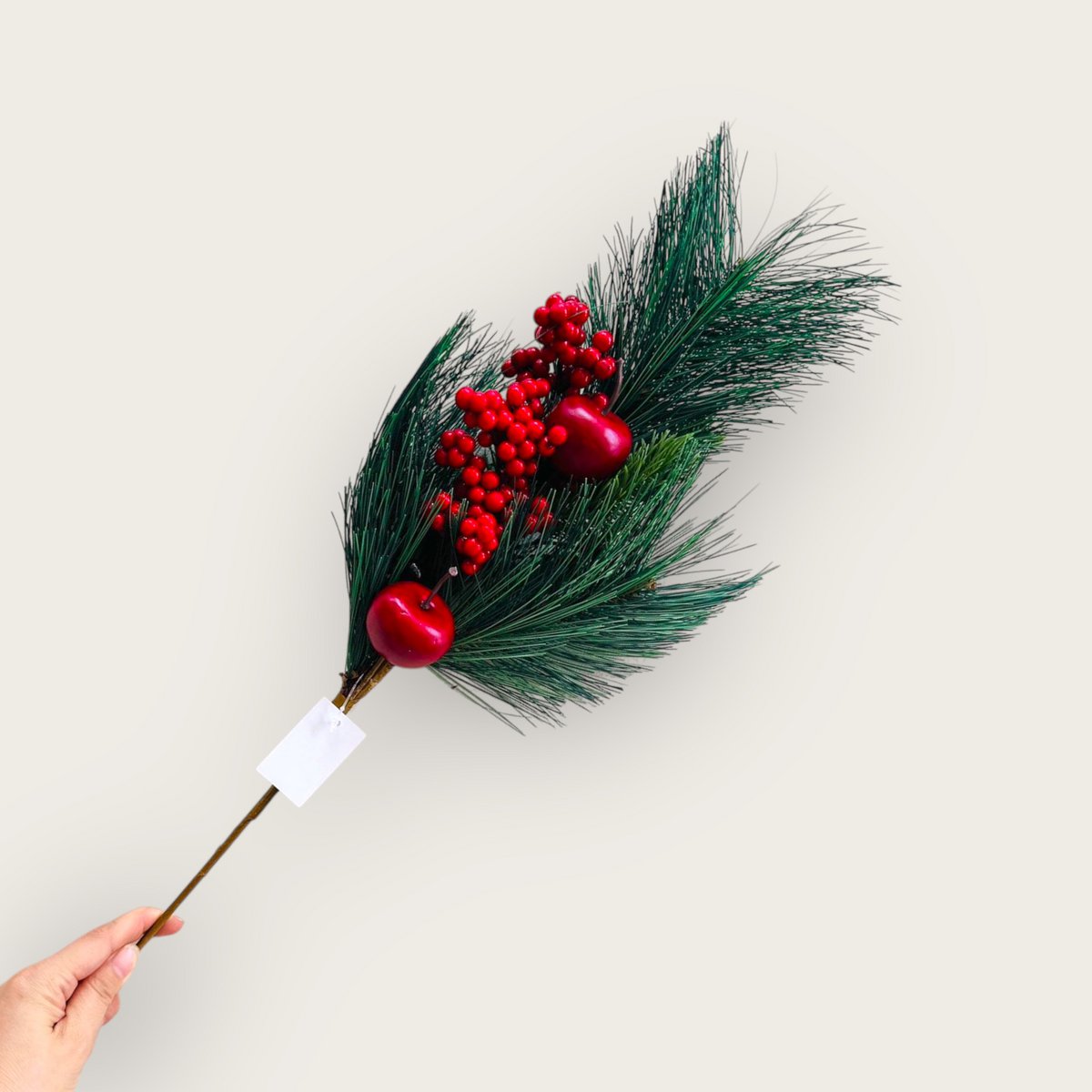 Kunstbloem kerstcombinatie 61 cm rood groen