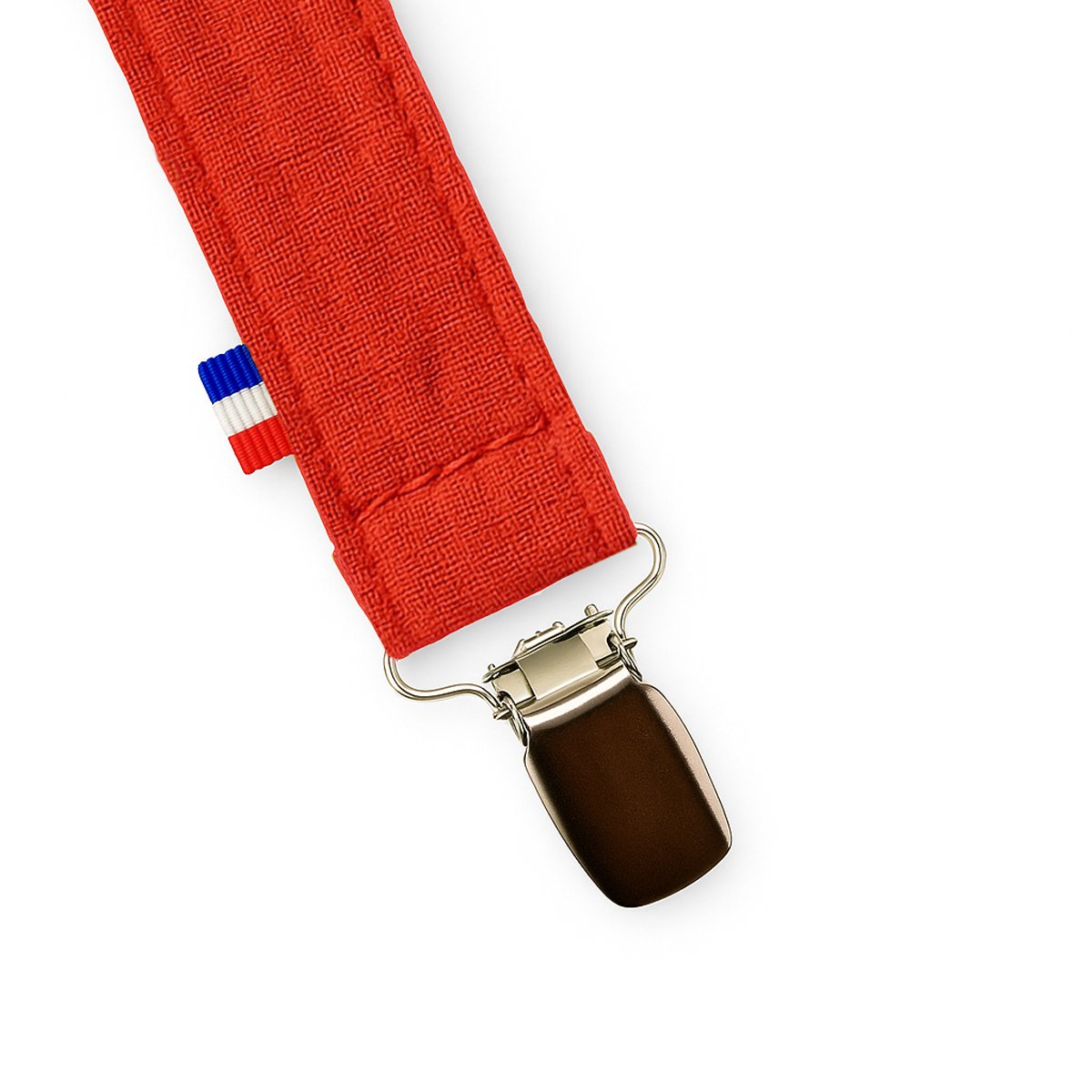 Organic Cotton Pacifier Clip Teddy Strawberry