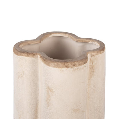 Vaas 16x36 cm beige keramiek