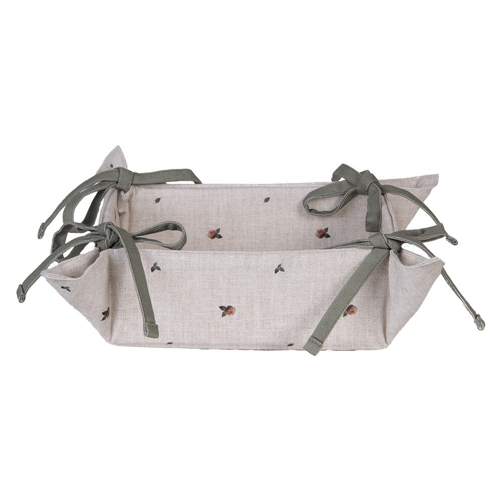 Broodmand 35x35x8 cm Beige Katoen