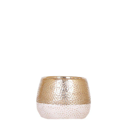 Plantenpot keramiek goud Ø12 cm