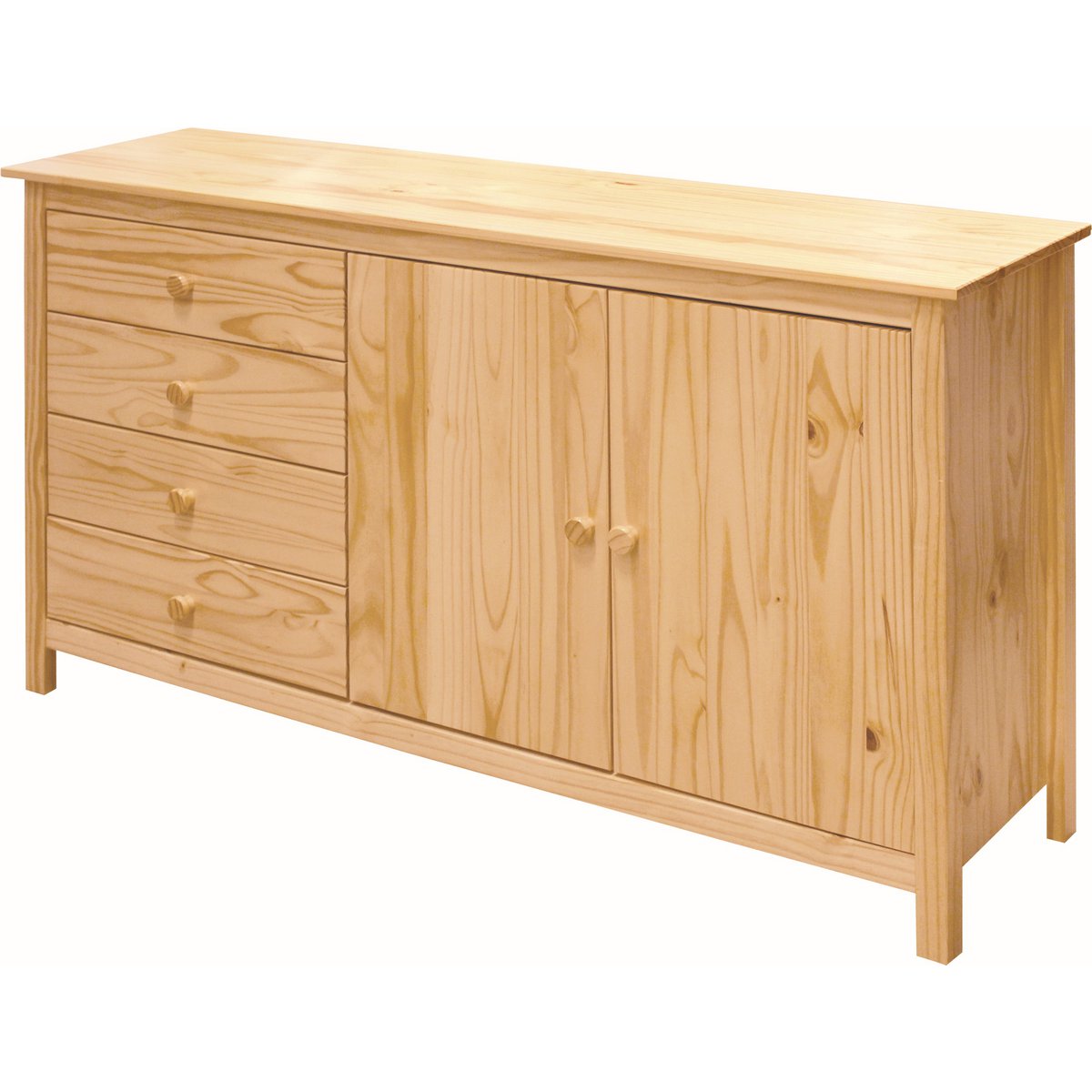 Dressoir 150x40x80 cm massief grenenhout bruin