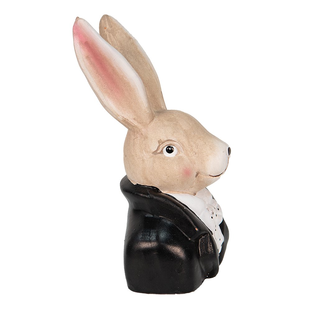 Figurine Rabbit 11x9x19 cm Black Magnesium (MGO) Home Accessories