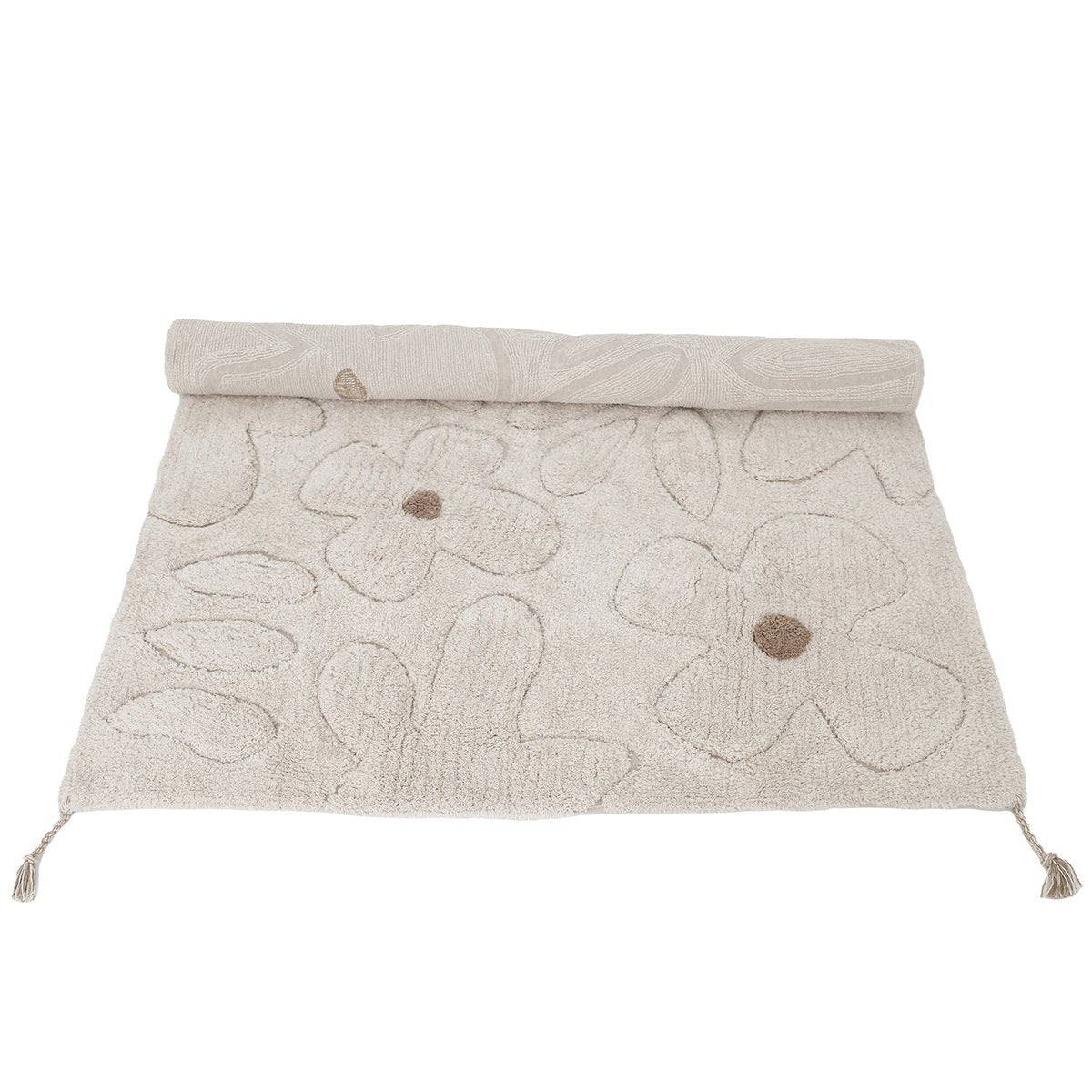 Kinderkamertapijt katoen 120x180 cm bloemenpatroon