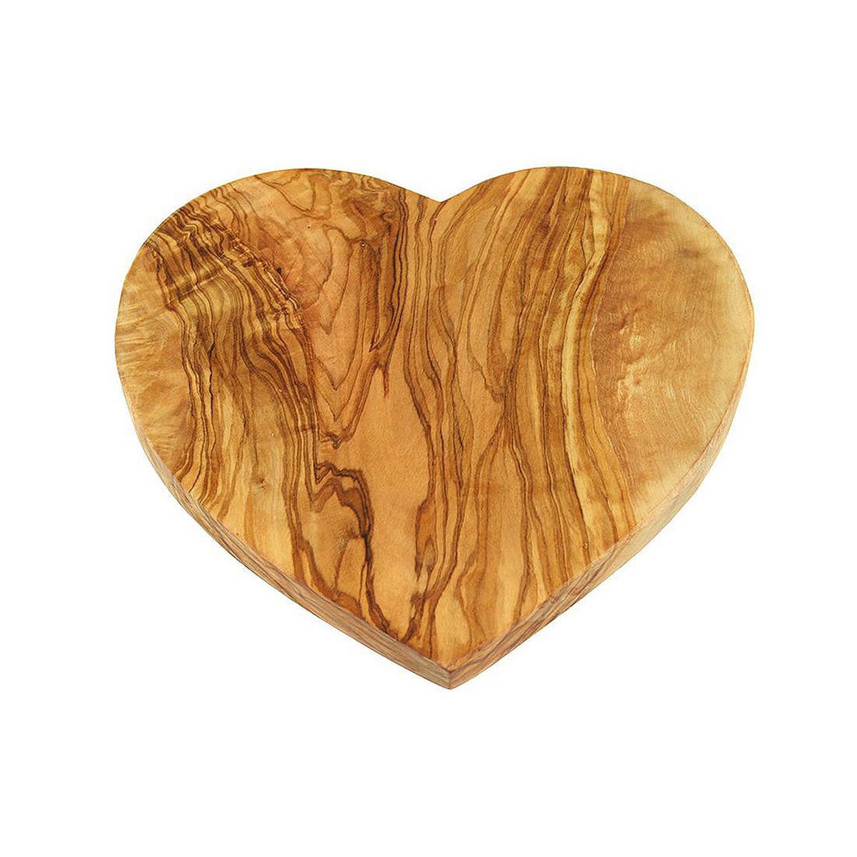 Ontbijtbord hartvormig 25 cm hout