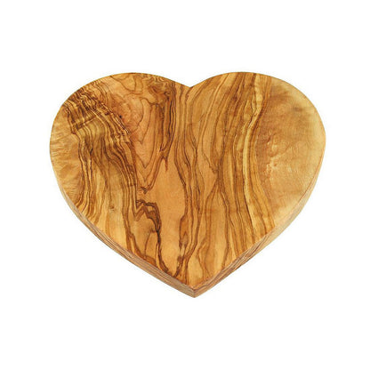 Ontbijtbord hartvormig 25 cm hout