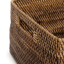 Tijdschriftenmand M natuurlijk bruin rattan