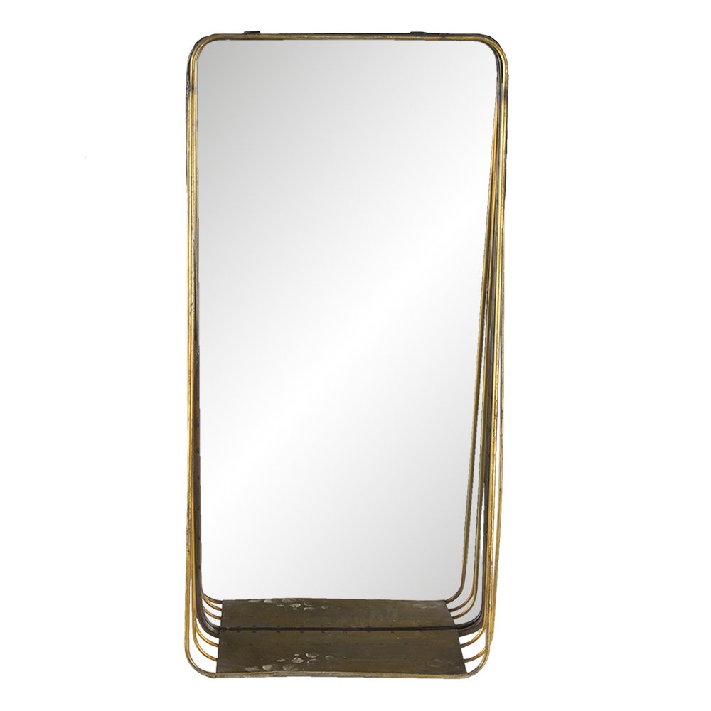 Mirror 29x59 cm Copper-Colored Metal Large Mirror