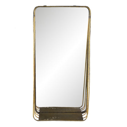 Mirror 29x59 cm Copper-Colored Metal Large Mirror