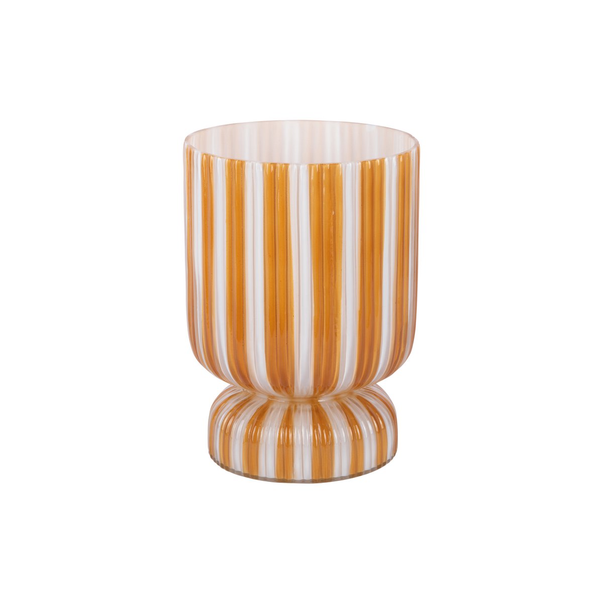 Vaas glas geel 21 cm