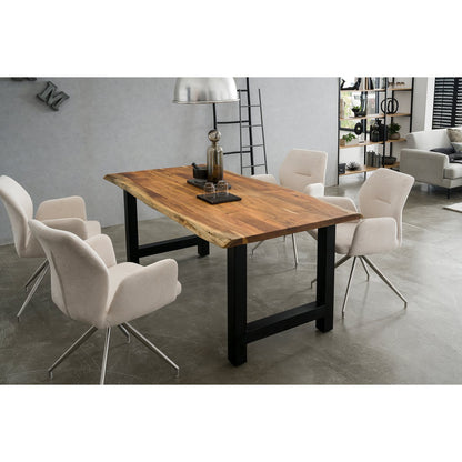 Eettafel massief acaciahout 160x85 cm