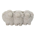 Bloempot schaap 26x20x12 cm grijs keramiek