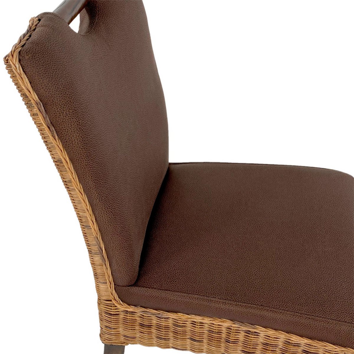Eetkamerstoel rattan mango hout bruin 46x59x91 cm