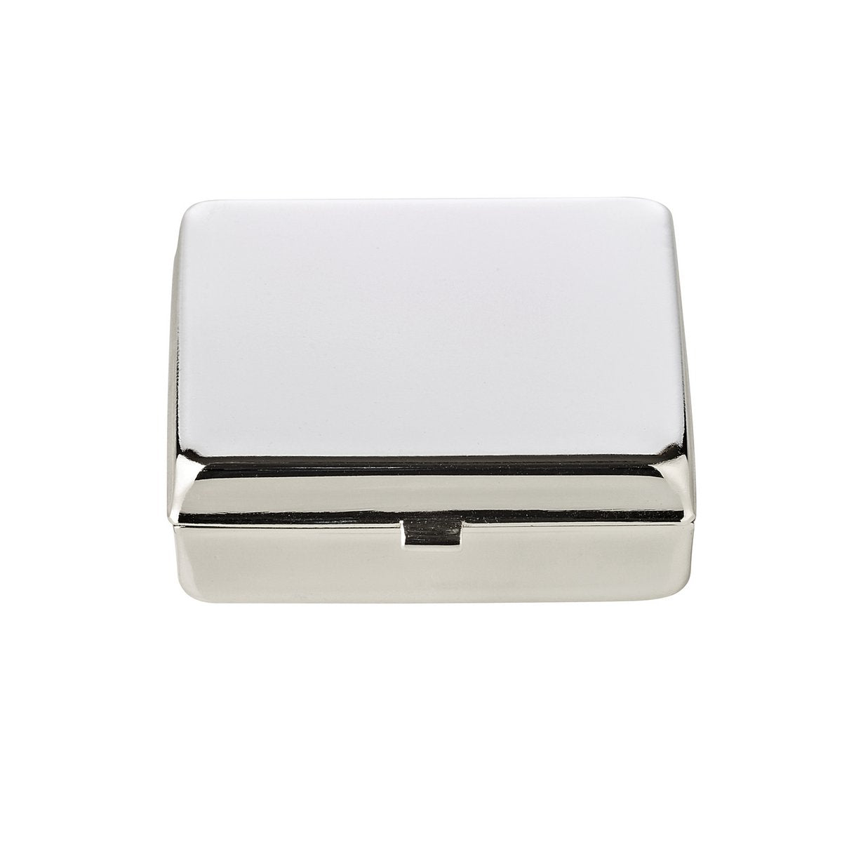 Pillendoosje Lydia 5x5 cm verzilverd met spiegel