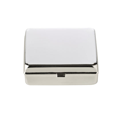 Pillendoosje Lydia 5x5 cm verzilverd met spiegel
