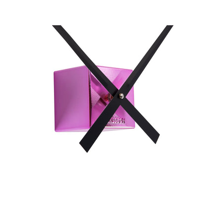 Wandklok 40 cm metallic roze plastic
