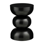 Luna Side Table - H46 x Ø32 cm - Iron - Black