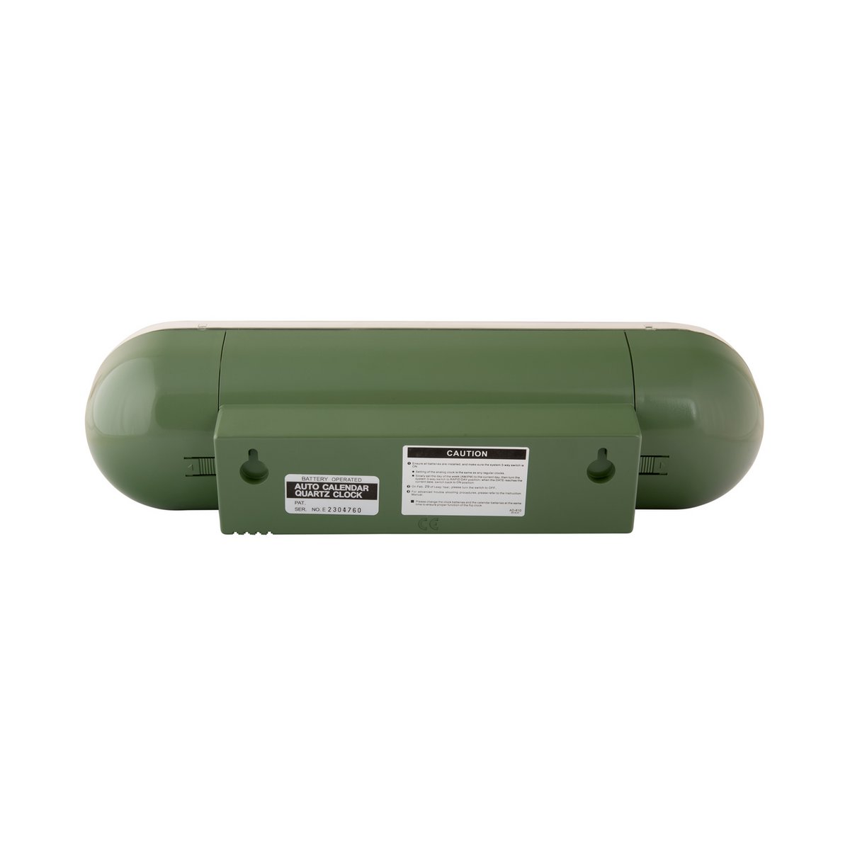 Wandklok Tube Flip 38 cm groen plastic