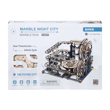 Knikkerbaan 3D houten puzzel 294 stukjes 32.5x21.4x22.8 cm