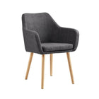 Armchair structured fabric dark grey