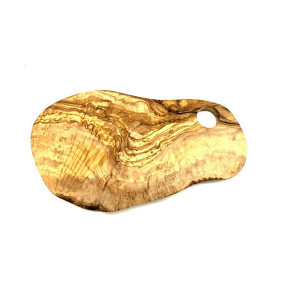 Snackplank olijfhout 30-34 cm met ei-gat