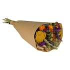 Droogbloemen veldboeket 8 stuks 60cm oranje paars geel