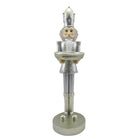 Notenkraker beeld 40 cm zilver wit kunststof