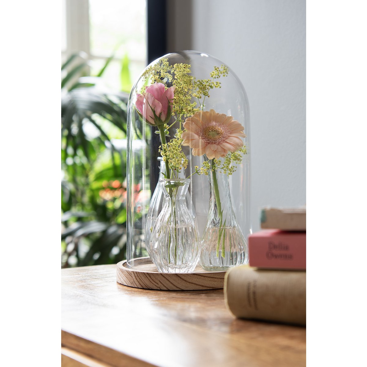 Vaas Ø 6x15 cm glas transparant