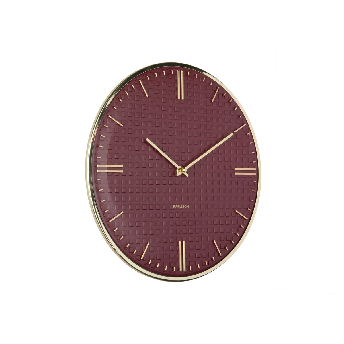 Wandklok 35 cm ijzer rood