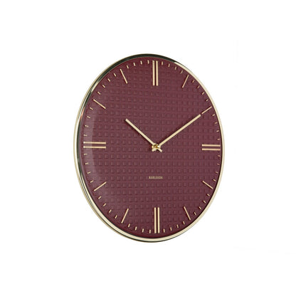Wandklok 35 cm ijzer rood