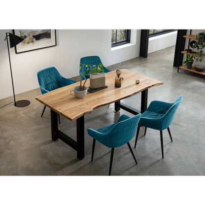 Eettafel massief acaciahout 140x80 cm