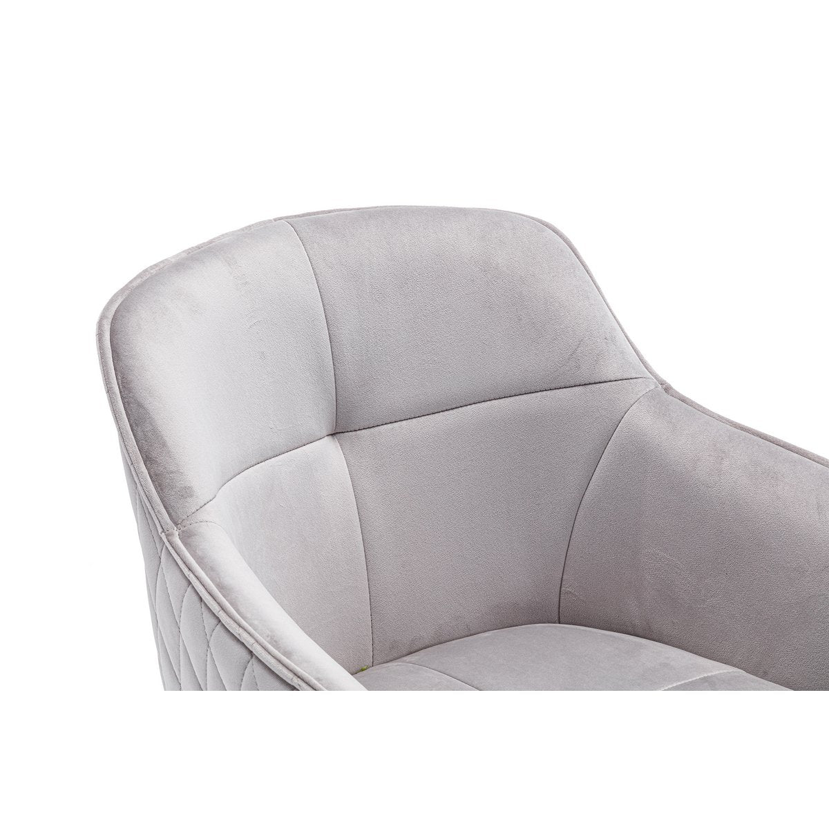 Fauteuil lichtgrijs fluweel draaibaar 360°