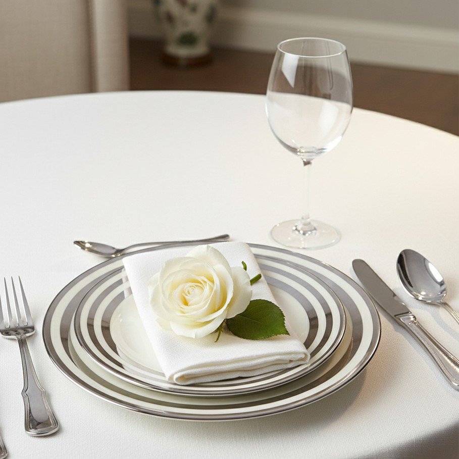 Filetplaat zilver 27 cm glas