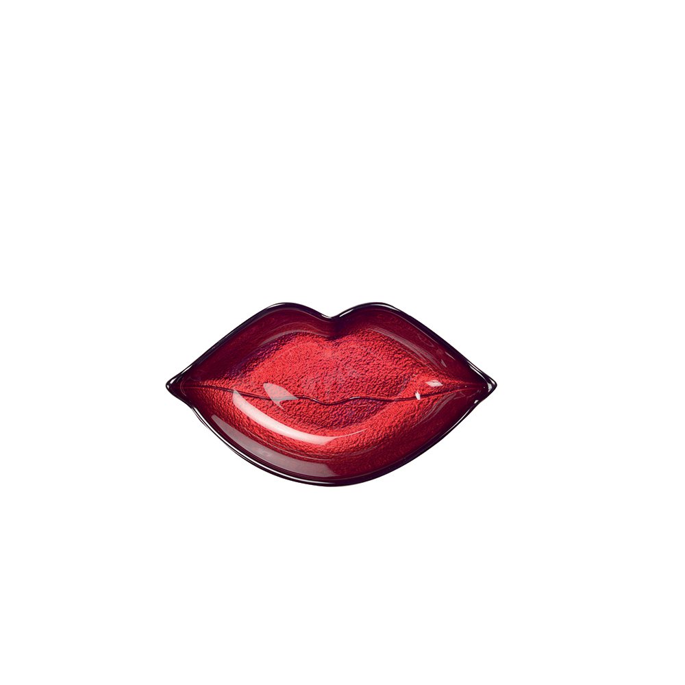Mondbeker rood 17,5x4x4 cm glas